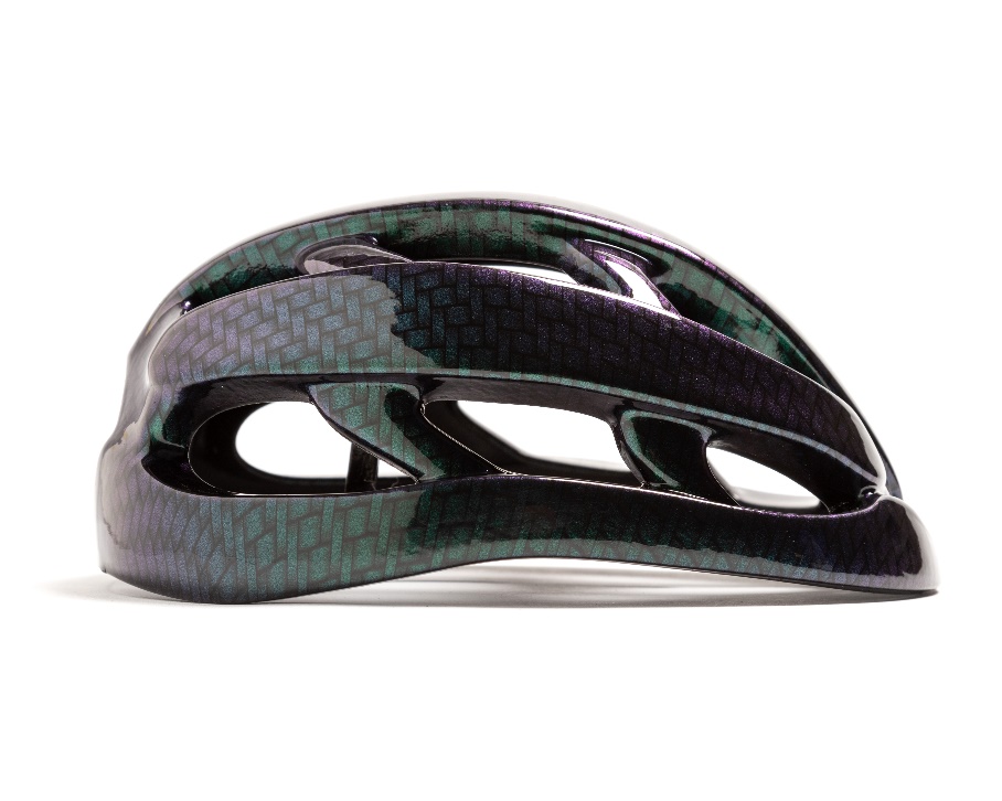 3D Printed Post Processed Helmet. Printed on MJF, Vapourfused and hydrodipped.